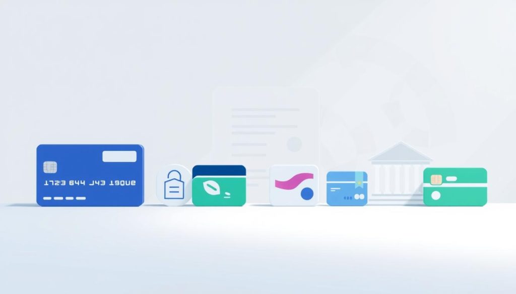A modern minimalist illustration depicting various payment methods. In the foreground, a clean grid layout showcases common digital payment icons like credit cards, mobile wallets, and bank transfers. The middle ground features a subtle background pattern evoking financial documents or transaction records. The lighting is soft and diffused, creating a sense of professionalism and trustworthiness. The color palette is muted, relying on shades of gray, blue, and green to convey a secure, reputable atmosphere appropriate for an online casino review. The composition is balanced and symmetrical, guiding the viewer's eye across the various payment options. Overall, the image should feel authoritative, reliable, and visually appealing to complement the article's section on payment methods.