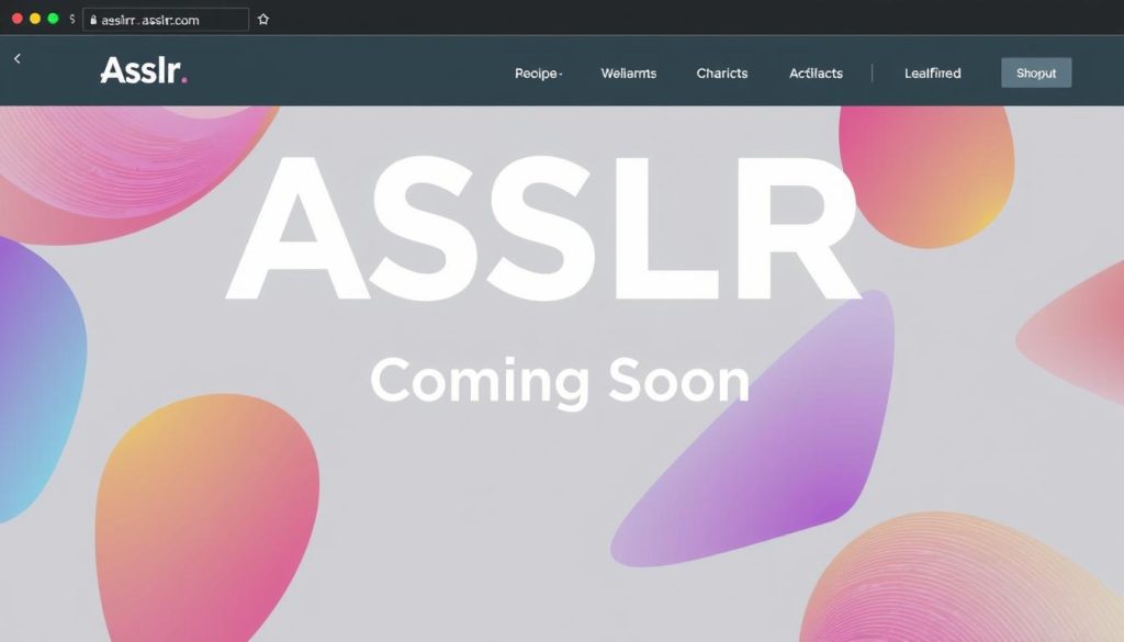 Générez une image de la page d'accueil d'Asslr.org avec le titre "ASSLR Coming Soon"