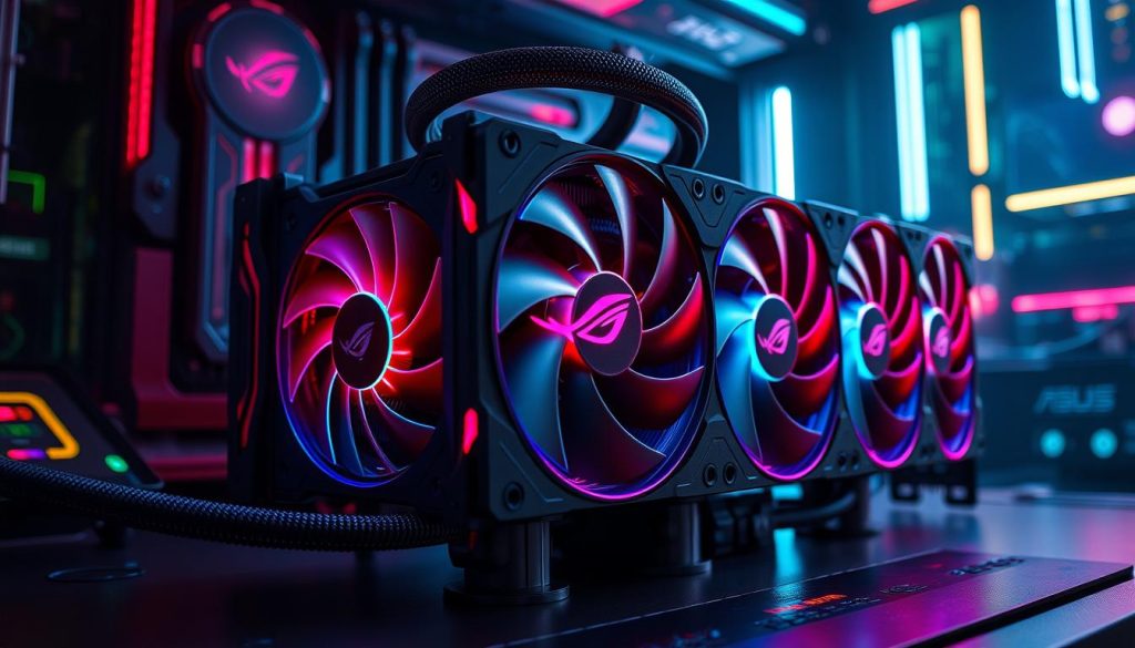 Générez une image d'un système de refroidissement liquide ASUS ROG