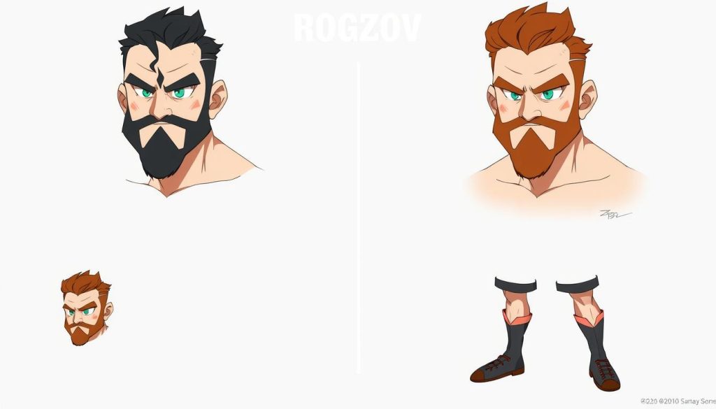Image de comparaison entre les différentes versions de Rogzov Image de comparaison entre les différentes versions de Rogzov