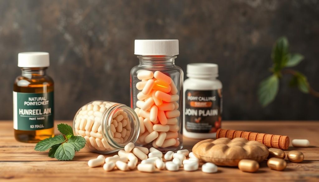 Image de suppléments alimentaires naturels et de médicaments pour les douleurs articulaires Image de suppléments alimentaires naturels et de médicaments pour les douleurs articulaires