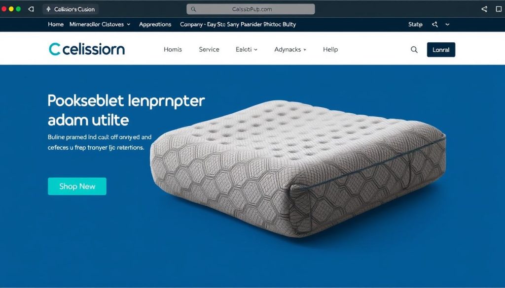 Image d'un coussin orthopédique sur le site de Celsius Shop