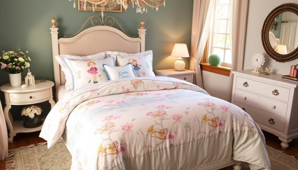 Image d'une chambre avec une housse de couette thématique de Royaume des Rêves Image d'une chambre avec une housse de couette thématique de Royaume des Rêves