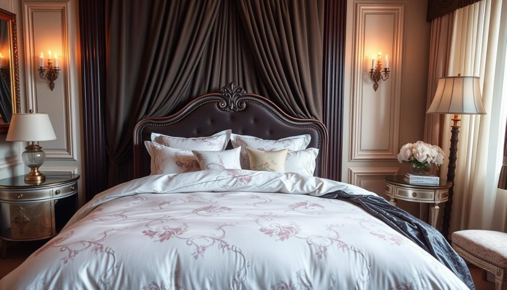 Image d'une chambre élégante avec une housse de couette de Royaume des Rêves Image d'une chambre élégante avec une housse de couette de Royaume des Rêves