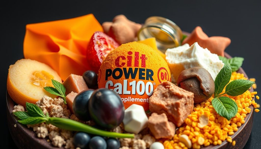 Image generation prompt for Power Cal1000 ingredients